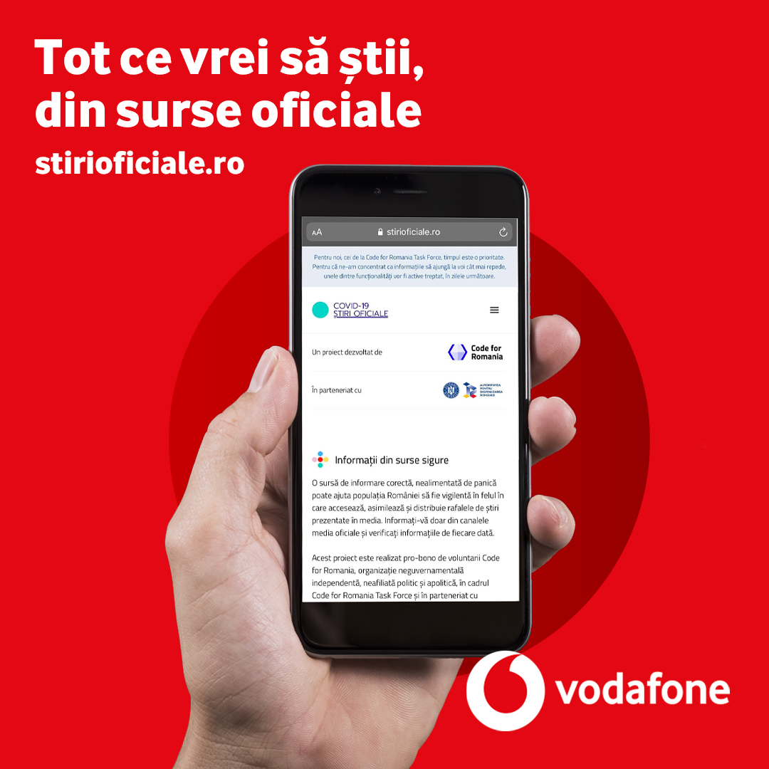 «Stiri oficiale» si «Cumparaturi la usa ta», doua dintre initiativele sustinute de Fundatia&nbsp;Vodafone