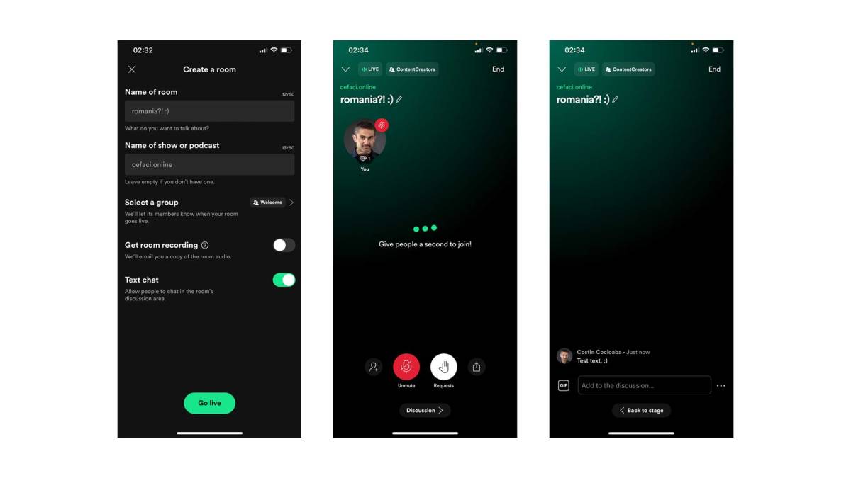 Cateva idei despre Spotify Greenroom, “clona” Clubhouse despre muzica si sport lansata&nbsp;ieri