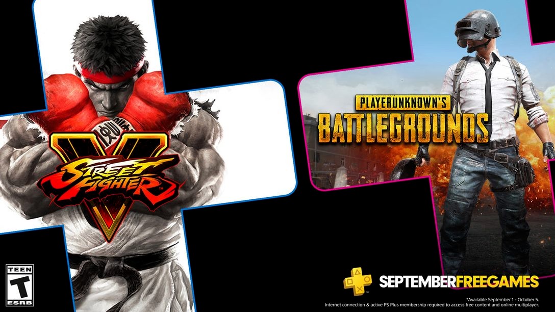 PUBG si Street Fighter V, jocurile gratuite pentru membri PlayStation Plus in&nbsp;septembrie